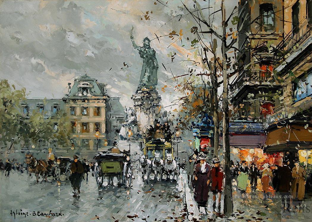 AB place de la République 4 Parisien Peintures à l'huile